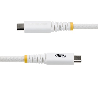 Startech.com 3m USB-C Oplaadkabel, Duurzaam en Ultra-flexibel, 240W(5A) PD EPR, USB 2.0 Laptop Laadkabel, USB-IF Gecertificeerd, Robuuste USB-C Oplaadkabel - Wit