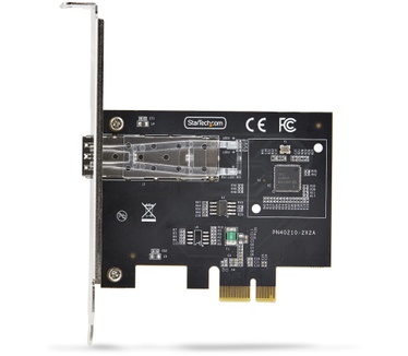 Startech.com 1-Port GbE SFP Netwerkkaart, PCIe 2.1 x1, Intel I210-IS, 1GbE Controller, 1000BASE Koper/Glasvezel, Single-Port Gigabit Ethernet NIC, Desktop/Server Backplanes, Windows en Linux Compatibel