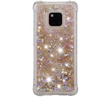 qMust Huawei Mate 20 Pro Glitter Hoesje Goud Transparant