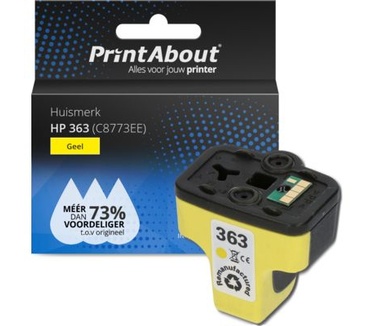 PrintAbout Huismerk HP 363 (C8773EE) Inktcartridge Geel