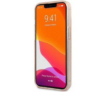 Guess 4G Logo Glitter TPU - Apple iPhone 13 Mini (5.4") - Goud Goud