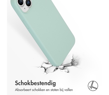 Accezz Liquid Silicone Backcover met MagSafe iPhone 15 Plus - Sky Blue