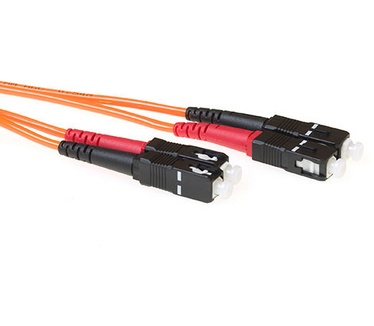 Advanced Cable Technology 0,5 meter LSZH Multimode 50/125 OM2 glasvezel patchkabel duplex met SC connectoren