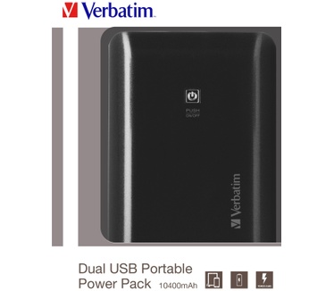 Verbatim Portable Dual USB Power Pack 10400mAh