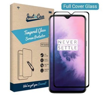 Just in Case Full Cover Tempered Glass OnePlus 7 Zwart