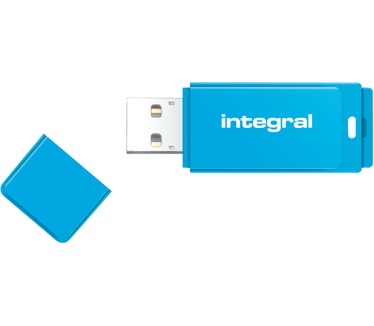 Integral Neon USB Flash Drive 2.0 128GB Blauw