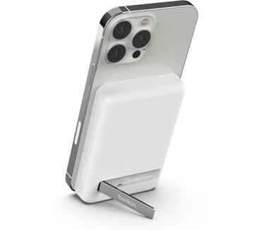 Belkin Boost Charge Magnetische draadloze 5000mAh-powerbank + standaard Wit