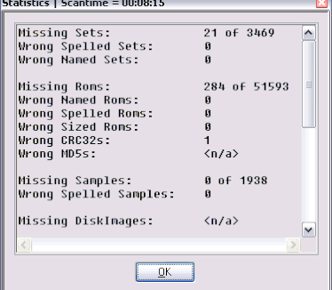 ClrMamePro scan results
