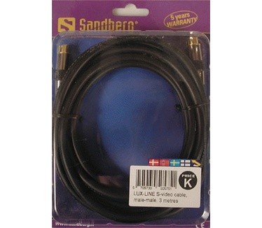 Sandberg LUX-LINE, S-Video M-M  3 m