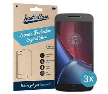 Just in Case Motorola Moto G4 Plus Screenprotector - 3 stuks - Crystal Clear