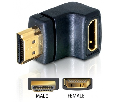 Delock HDMI male > HDMI female 90° down