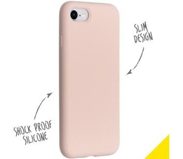 Accezz Liquid Silicone Backcover iPhone SE (2022 / 2020) / 8 / 7 - Roze (iPhone SE (2022), iPhone SE (2020), iPhone 8, iPho) Roze
