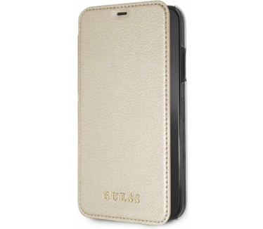 Guess IriDescent Book Case voor Apple iPhone XR (6.1") - Goud Goud