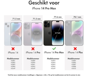 Accezz Premium Leather Card Slot Backcover iPhone 14 Pro Max - Donkerblauw