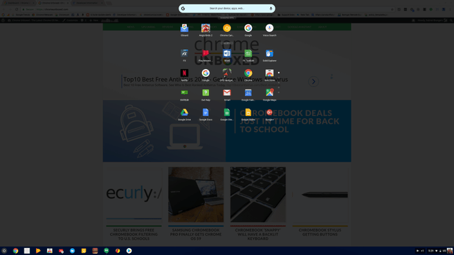 Chrome OS 61 launcher