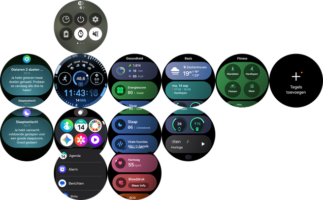 De interface van de Watch9 en Ultra2