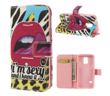 Kees Portemonnee Hoesje Galaxy S5 Mini - Sexy Lip