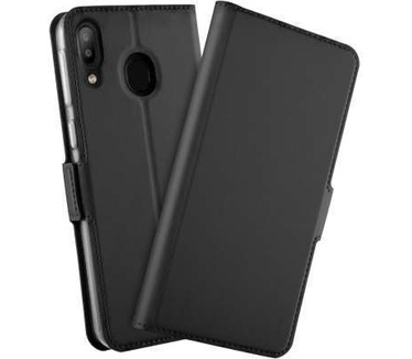 qMust Samsung Galaxy M20 TPU Wallet Case - Zwart