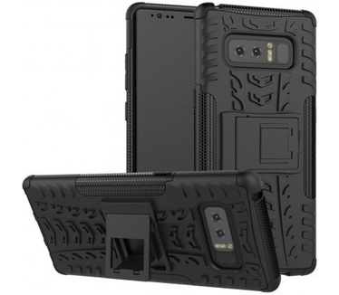 qMust Samsung Galaxy Note 8 Rugged Hybrid Hoesje Zwart