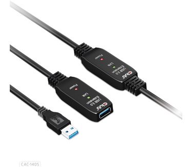 Club 3D USB 3.2 Gen1 Active Repeater Cable 10m / 32.8ft M/F 28AWG