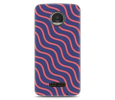 Just in Case Motorola Moto Z Hoesje roze paarse lijnen