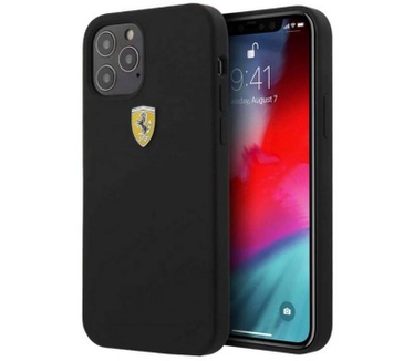 Ferrari SF Silicone Case - Apple iPhone 12/12 Pro (6.1") - Zwart Zwart