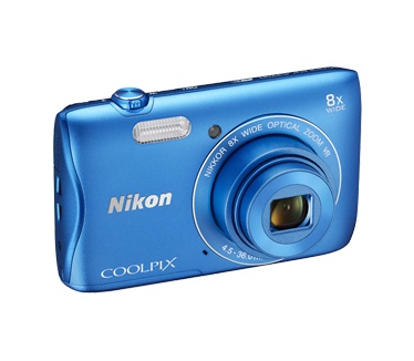 Nikon Coolpix S3700 Line Art Blauw