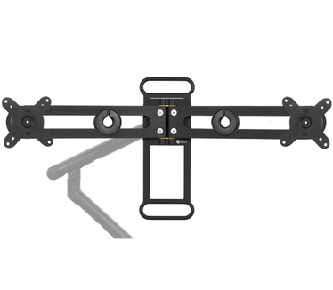 BakkerElkhuizen BE Universal Crossbar, Twee schermen met slechts één monitorarm.