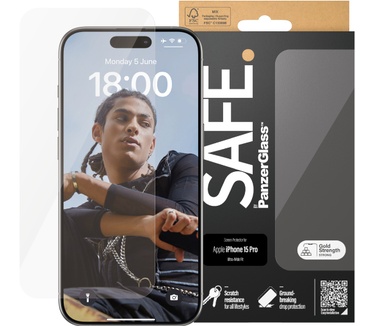 PanzerGlass SAFE. Screen Protector iPhone 2023 6.1" Pro Ultra-Wide Fit