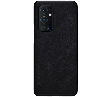 Nillkin Qin PU Leather Book Case voor OnePlus 9 Pro - Zwart Zwart