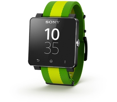 Sony SmartWatch 2 FIFA edition (limoen-groene band) Zwart