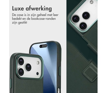 Accezz Leather Bookcase 2-in-1 met MagSafe