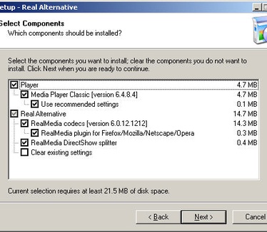 Real Alternative 1.43 setup screenshot