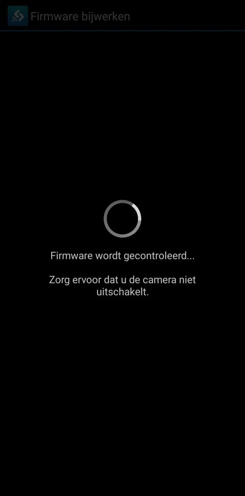 OI.Share app: OM-1 firmware update - stap 6 firmware controleren