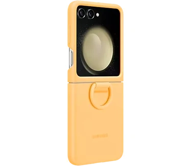 Samsung Galaxy Z Flip5 Silicone Case with Ring Oranje