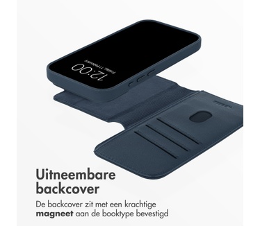 Accezz Leather Bookcase 2-in-1 met MagSafe voor de Apple iPhone 18 Pro Max / 17 Pro Max - Nightfall Blue