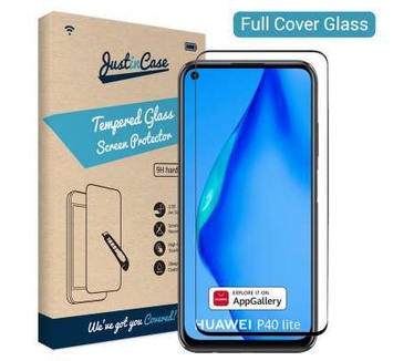 Just in Case Full Cover Tempered Glass Huawei P40 Lite Zwart