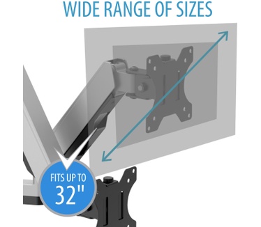 V7 Dual Stack Touch Adjust Monitor Mount