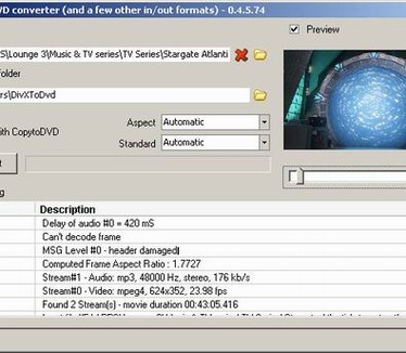 DivxToDVD 0.4.5.74 screenshot (resized)