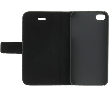 BMW BMW Real Leather Book Case Black voor Apple iPhone 4 / 4S