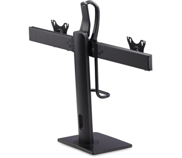 Startech.com Crossbar Dual Monitor Standaard voor Bureau, Voor Twee 27-inch Schermen, VESA Montageplaat 75x75/100x100, Hoogteinstelling zonder Gereedschap, Tot 6kg Per Scherm