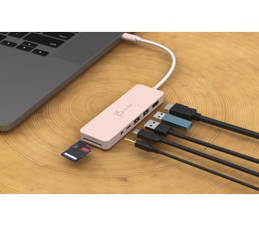 j5create JCD373ER-N Milieuvriendelijke USB-C®-hub met meerdere poorten en stroomvoorziening