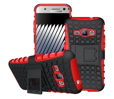 qMust Samsung Galaxy Note 7 Rugged Hybrid Case - Dual Protection - Red