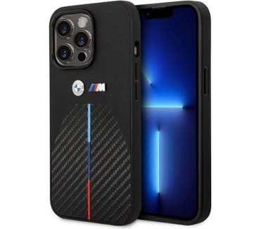 BMW M Stamp Tricolor Back Case - Apple iPhone 14 Pro (6.1") Zwart Zwart