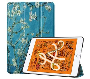 qMust Apple iPad Mini 2019 Smart Tri-Fold Case - Blauwe Bloesem