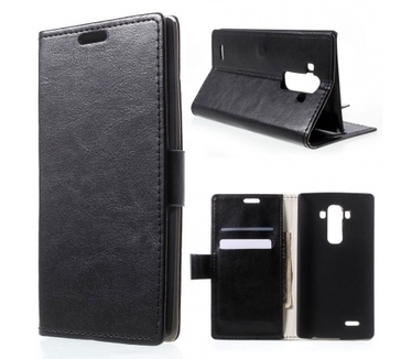 Kees Lederlook Portemonnee Hoesje LG G4 - Zwart