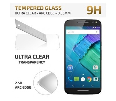 qMust Motorola Moto X Style Tempered Glass protector - Ultra Clear - Arc Edge