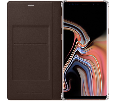 Samsung Galaxy Note 9 Leather Wallet Cover Bruin