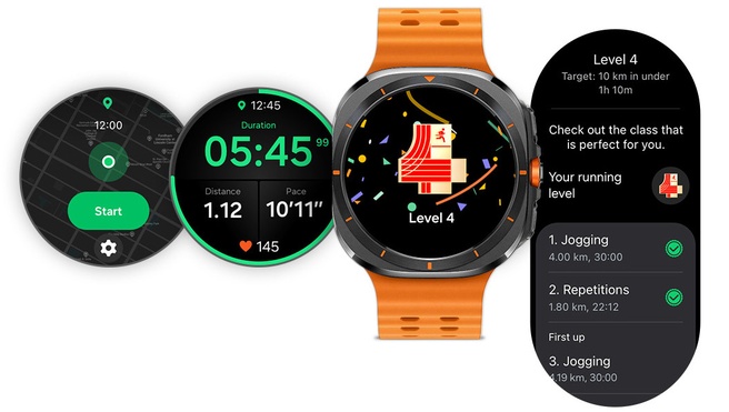 Samsung Running Coach (gesimuleerd beeld. Bron: Samsung)