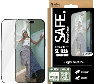 PanzerGlass SAFE. by Screen Black Frame iPhone'24 Pro UWF
